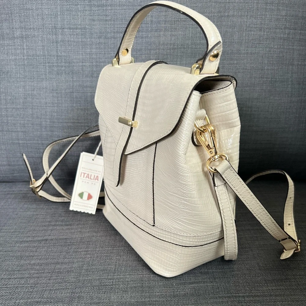 NWT DIVINA FIRENZE CONVERTIBLE BACKPACK SHOULDER BAG - Picture 2 of 10